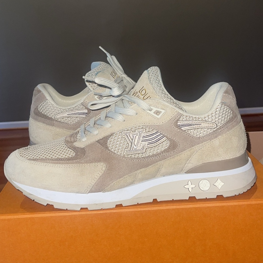 Louis Vuitton Cream and Tan Sneakers